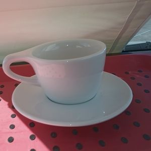 Elegant White cappuccino/latte cup with Saucer Set